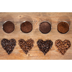 grinding espresso beans