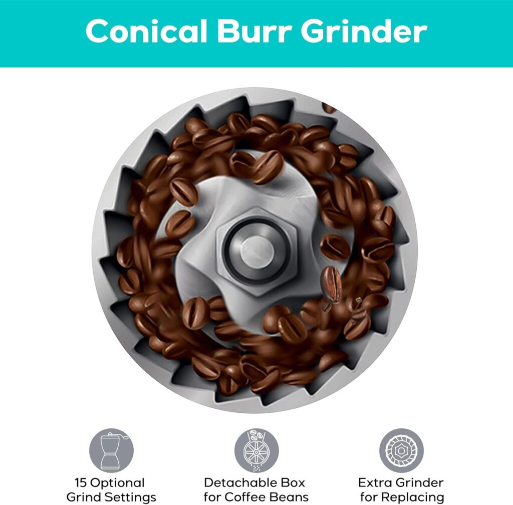 CASABREWS Espresso Machine With Grinder, Professional Barista Coffee Maker With Milk Frother Steam Wand, With Removable Water Tank for Cappuccinos or Lattes, Gift for Mom Dad CASABREWS Espresso Machine With Grinder, Professional Barista Coffee Maker With Milk Frother Steam Wand, With Removable Water Tank for Cappuccinos or Lattes, Gift for Mom Dad