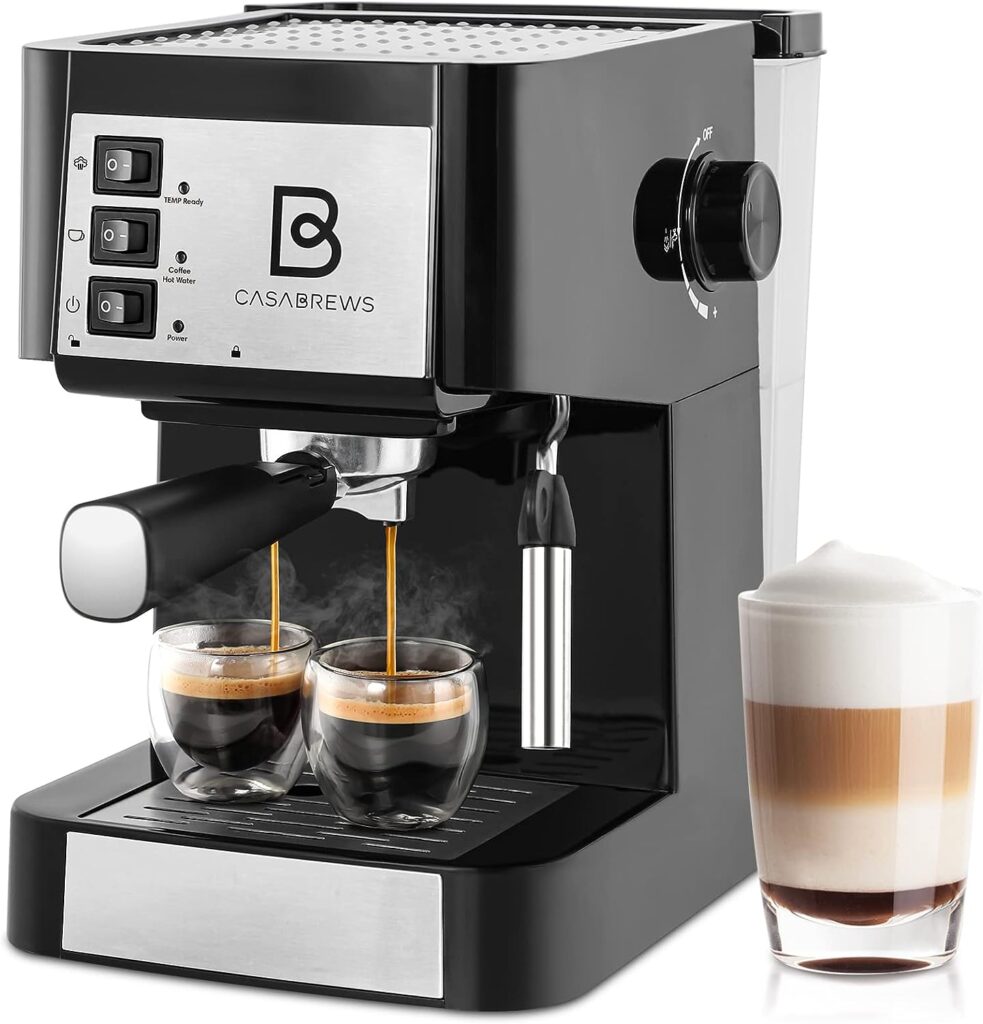 CASABREWS 20 Bar Espresso Machine, Professional Espresso Coffee Maker with Milk Frother Steam Wand, Compact Cappuccino Machine and Espresso Maker with 50 oz Water Tank for Latte, Gift for Men or Women CASABREWS 20 Bar Espresso Machine, Professional Espresso Coffee Maker with Milk Frother Steam Wand, Compact Cappuccino Machine and Espresso Maker with 50 oz Water Tank for Latte, Gift for Men or Women