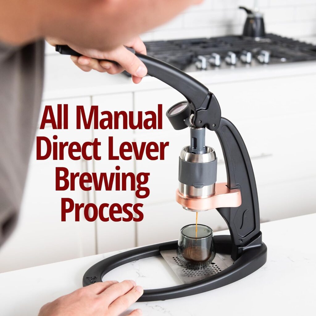 Flair Espresso Maker PRO 2 (Black) - An all manual lever espresso maker with stainless steel brew head and pressure gauge Flair Espresso Maker PRO 2 (Black) - An all manual lever espresso maker with stainless steel brew head and pressure gauge