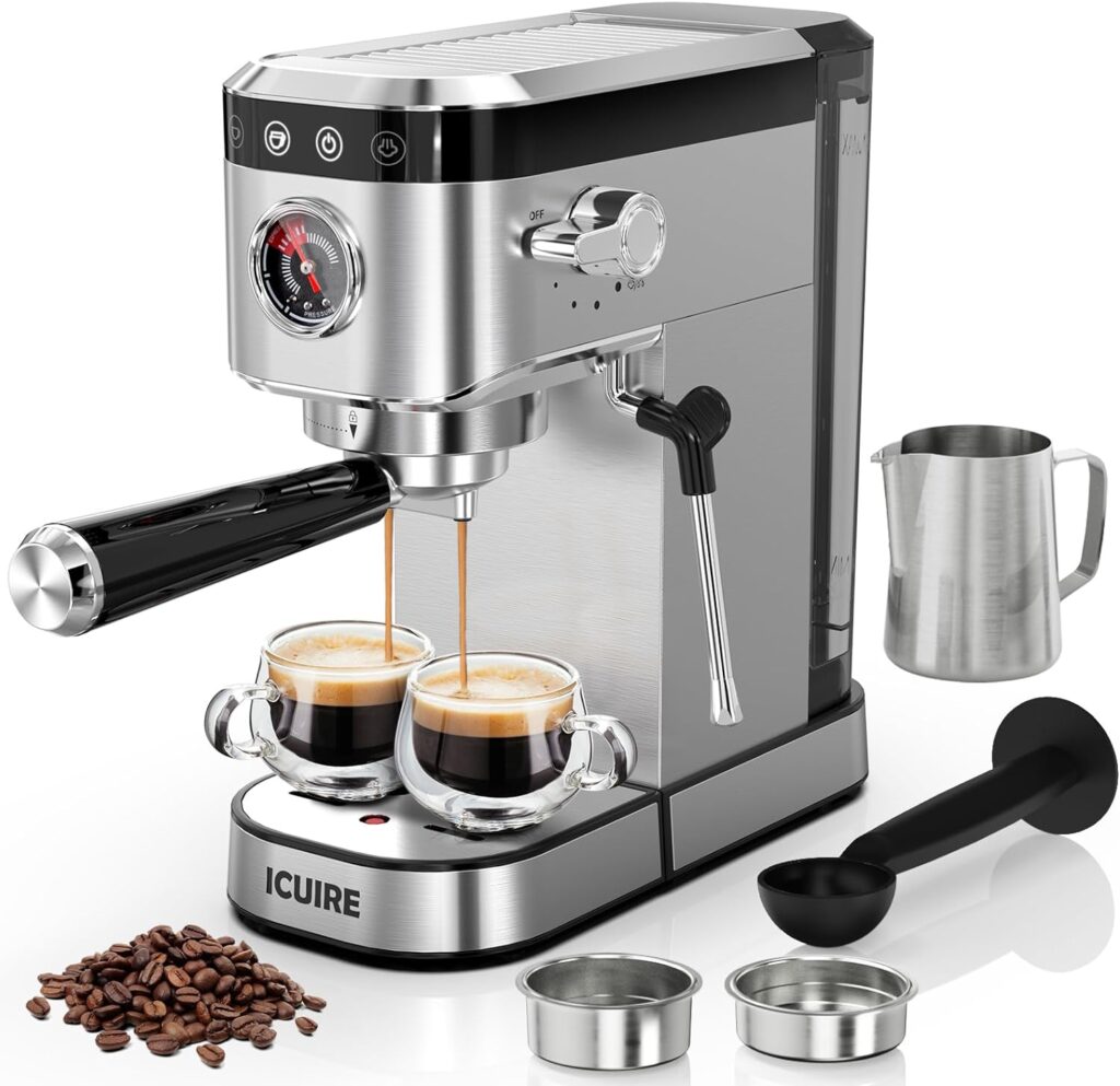 ICUIRE Espresso Machine with Milk Frother Review - Espresso Knowledge HQ