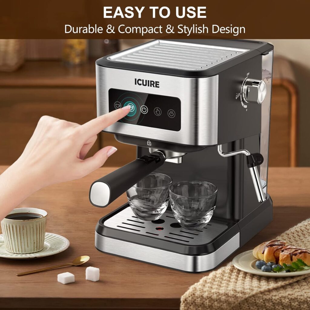 ICUIRE Espresso Machine with Milk Frother Review Espresso Knowledge HQ