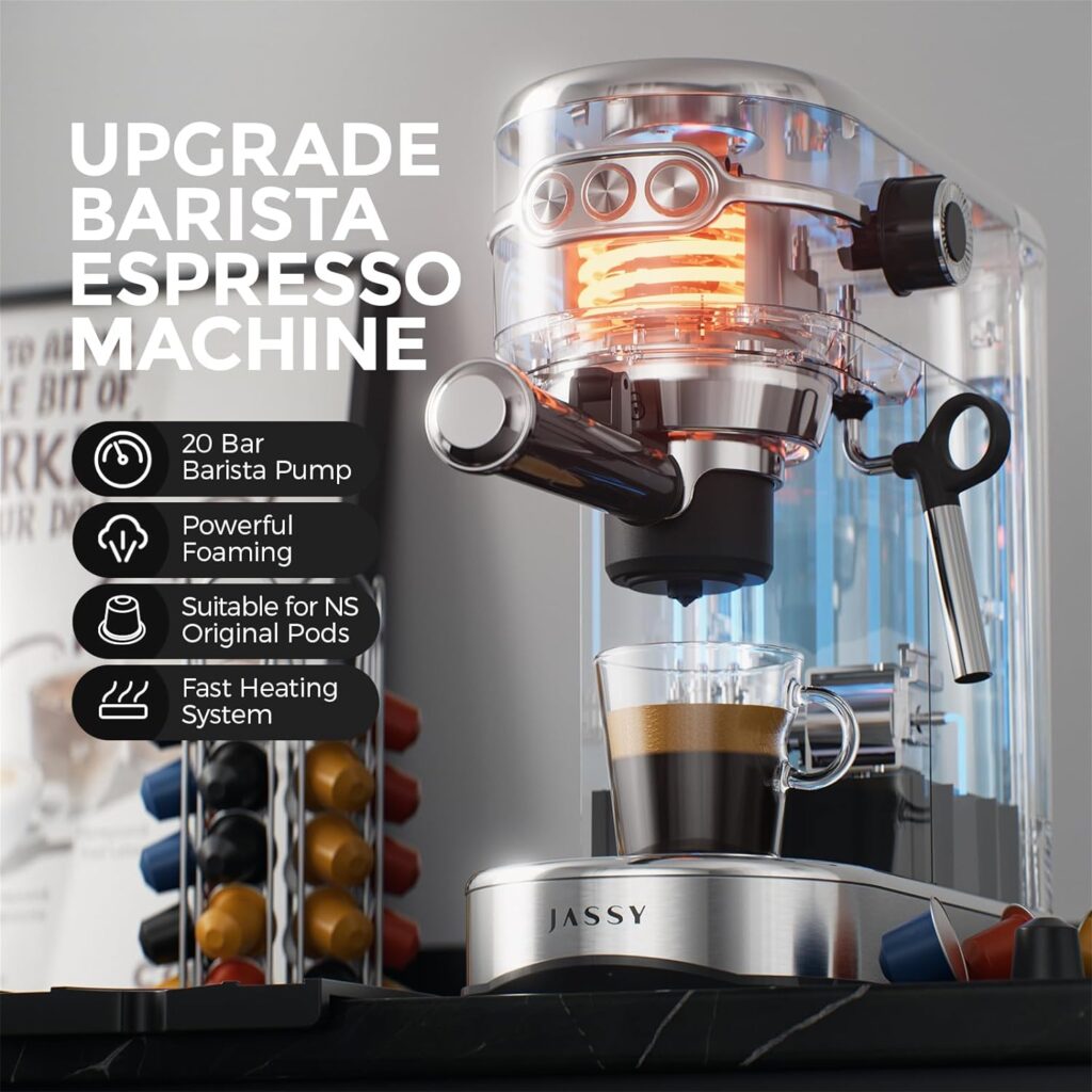 JASSY Espresso Maker Latte Makers 20 Bar Grinder JASSY Espresso Maker Latte Makers 20 Bar Grinder