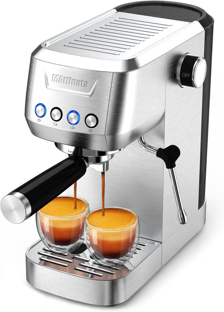 Espresso Machine, 20 BAR Espresso Maker with Milk Frother/Steam Wand, Compact Cappuccino Machine with 48oz Removable Water Tank, Valentines Day Gifts for Him/Her Espresso Machine, 20 BAR Espresso Maker with Milk Frother/Steam Wand, Compact Cappuccino Machine with 48oz Removable Water Tank, Valentines Day Gifts for Him/Her