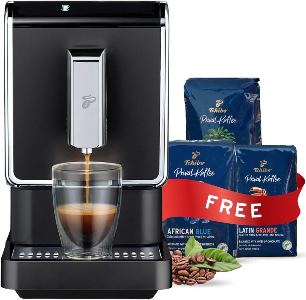 Tchibo Single Serve Coffee Maker - Automatic Espresso and Coffee Machine - Built-in Grinder, No Coffee Pods Needed Tchibo Single Serve Coffee Maker - Automatic Espresso and Coffee Machine - Built-in Grinder, No Coffee Pods Needed