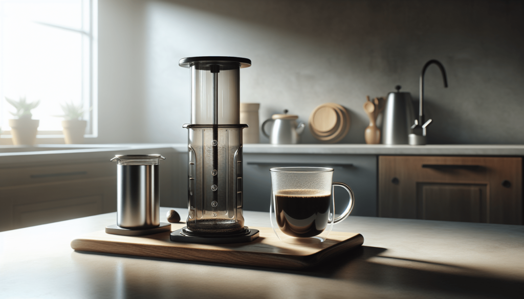 AeroPress Original Coffee and Espresso-style Maker, Barista Level Portable Coffee Maker with Chamber, Plunger, Filters, Quick Coffee and Espresso Maker AeroPress Original Coffee and Espresso-style Maker, Barista Level Portable Coffee Maker with Chamber, Plunger, Filters, Quick Coffee and Espresso Maker